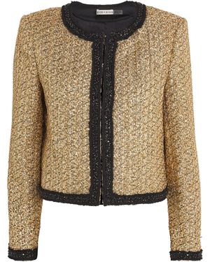 Alice + Olivia Cropped Landon Jacket - Natural