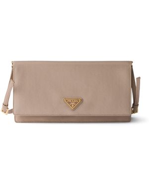 Prada Mini Satin Cross-Body Bag - Brown