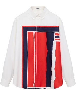 Loewe Geometric Print Shirt - Red