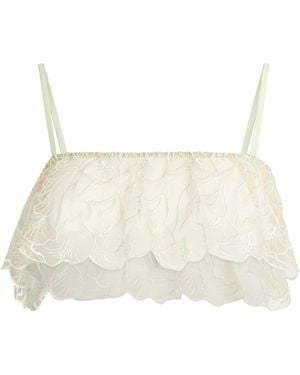Kiki de Montparnasse Lace Calla Lily Bandeau Bra - Natural