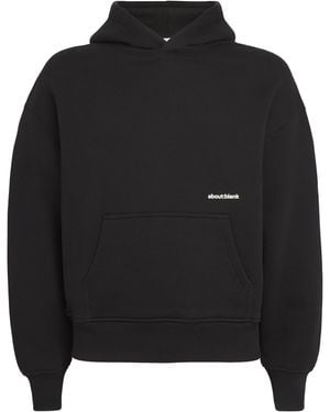 About Blank Cotton Logo Hoodie - Black