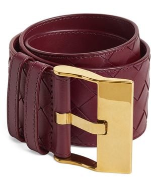 Bottega Veneta Large Calfskin Intrecciato Watch Belt - Purple