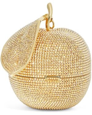 Judith Leiber Embellished Apple Clutch Bag - Metallic