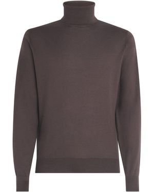 FIORONI CASHMERE Cashmere Roll-Neck Sweater - Brown