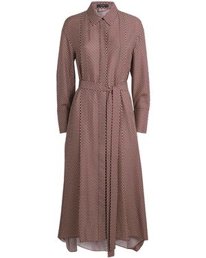 JOSEPH Check Print Orlan Midi Shirt Dress - Brown