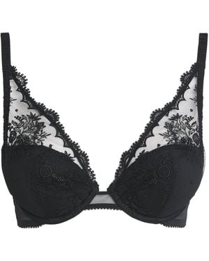 Simone Perele Lace Intrigue Plunge Push-Up Bra - Black