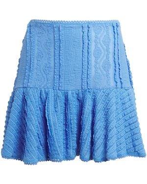 Charo Ruiz Lace Etain Mini Skirt - Blue