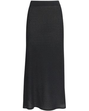 Victoria Beckham Knitted Midi Skirt - Black