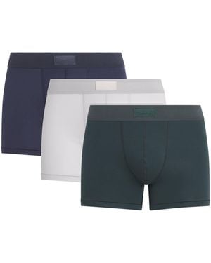 Skims Stretch-Jersey Boxer Briefs - Blue