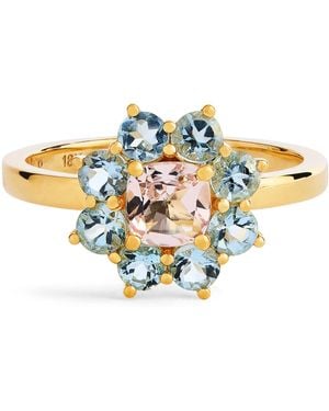 Jennifer Meyer And Aquamarine Flower Ring - Metallic