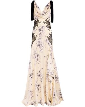 Cinq À Sept Hand-Sketched Antonella Gown - Natural