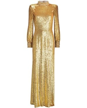 Jenny Packham Sequin Embellished Opium Gown - Metallic