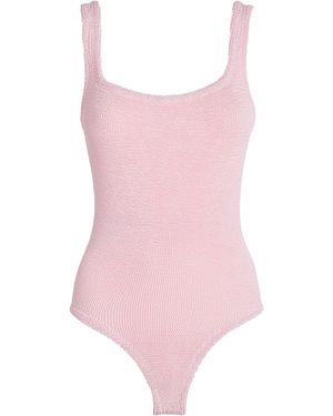 Hunza G Square-Neck Swimsuit - Pink