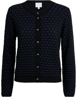 Molli Wicker-Knit Cardigan - Blue