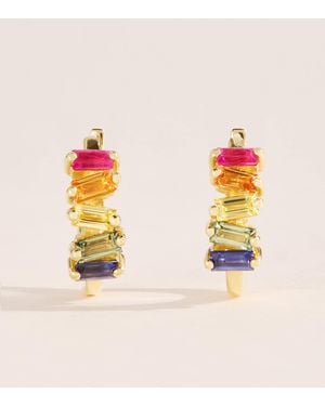 Suzanne Kalan And Sapphire Bold Huggie Earrings - Pink