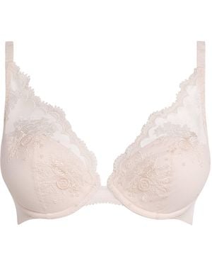 Simone Perele Lace Intrigue Plunge Push-Up Bra - Natural