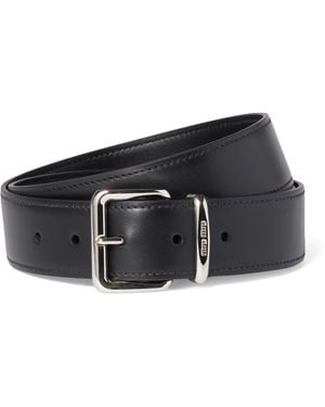 Miu Miu Leather Belt - Black