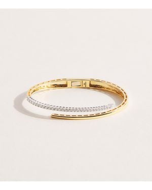 YEPREM Mixed And Diamond Golden Strada Bangle - Natural