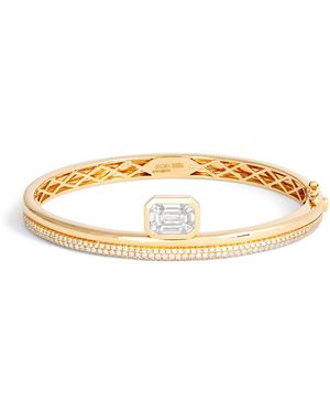 SHAY And Diamond Floating Bezel Bangle - Natural