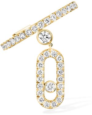Messika Move Uno And Diamond Single Drop Pendant Pavé Ear Cuff - Metallic
