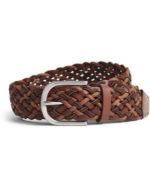 Paul Smith Leather Braided Belt - Brown