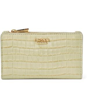 Aspinal of London Croc-Embossed Leather Mayfair Wallet - Natural