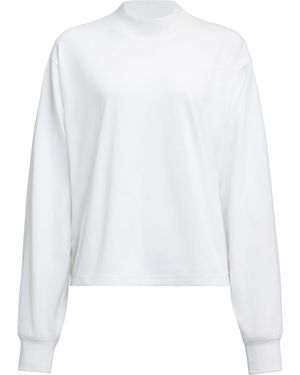 Alaïa Cotton Jersey Logo Sweatshirt - White
