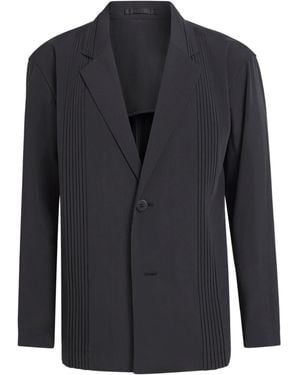 IM MEN Air Pleats Blazer - Blue