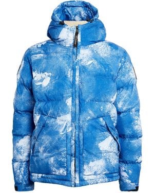 Napapijri Hooded Camouflage Puffer Jacket - Blue