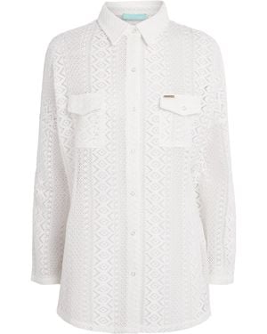 Melissa Odabash Crochet Elena Shirt - White