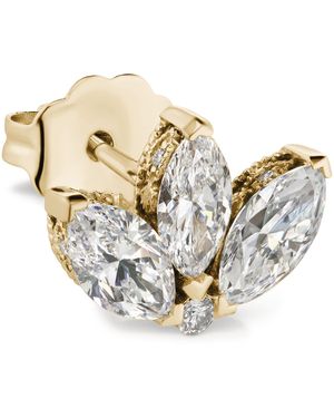 Maria Tash Invisible Diamond Lotus Threaded Stud Earring - White