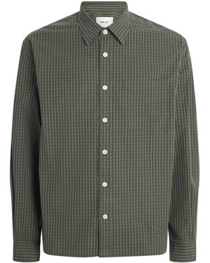 NN07 Organic Cotton Check Deon Shirt - Green
