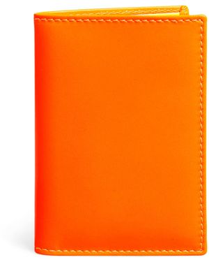 Comme des Garçons Leather Super Fluo Cardholder - Orange