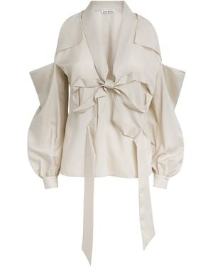 Acne Studios Cut-Out Bow Blouse - White