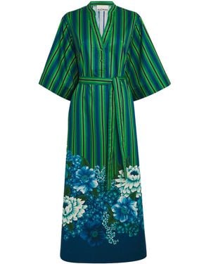 ALÉMAIS Organic Cotton Margo Mini Shirt Dress - Green