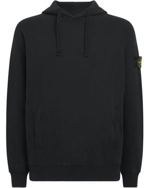Stone Island Organic Cotton Compass Hoodie - Black