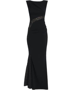 Talbot Runhof Embellished Draped Gown - Black