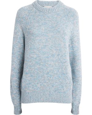 Johnstons of Elgin Cashmere Crew-Neck Fyfe Jumper - Blue