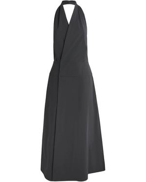 St. Agni Cotton-Blend Halterneck Maxi Dress - Black