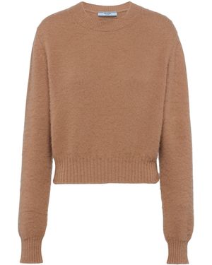 Prada Cashmere Crew-Neck Jumper - Brown