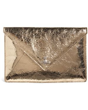 Vivienne westwood gold envelope clutch bag hotsell