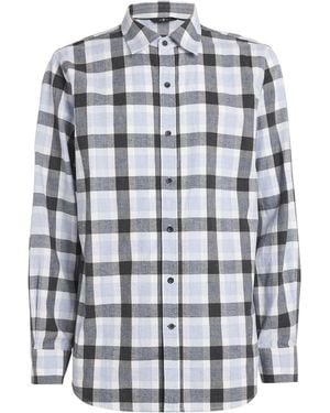 7 For All Mankind Check Print Shirt - Blue