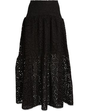 ME+EM Me+em Broderie Anglaise Maxi Skirt - Black