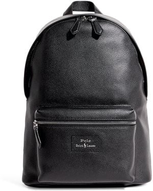 Polo Ralph Lauren Pebbled Leather Backpack - Black