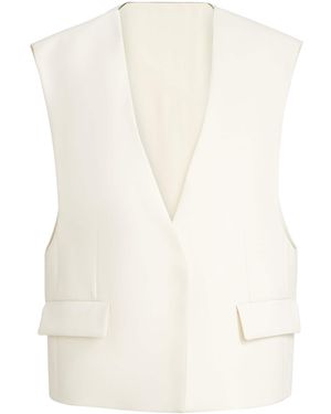 Brunello Cucinelli Cotton Crepe Vest - White