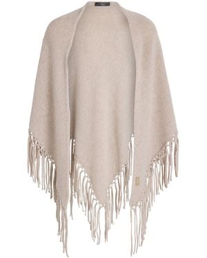 Weekend by Maxmara Virgin Wool Fringed Shawl - Natural