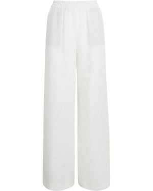 Eleventy Linen Elasticated Trousers - White