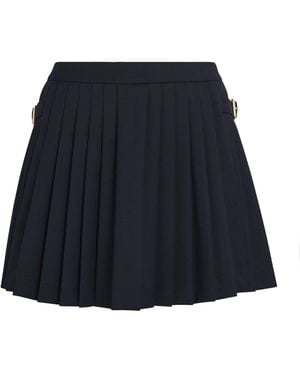 Sandro Pleated Mini Skirt - Blue