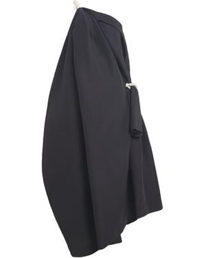 Issey Miyake Asymmetric Cloth And Cord Midi Dress - Blue