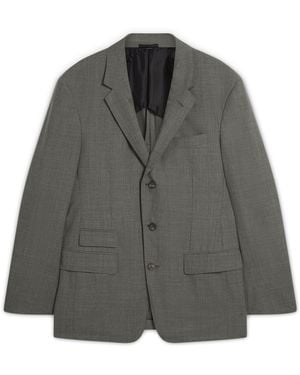 dunhill Wool-Cashmere Bourdon Blazer - Grey